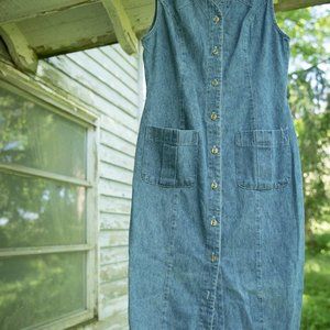 Denim Hourglass Button Up Dress